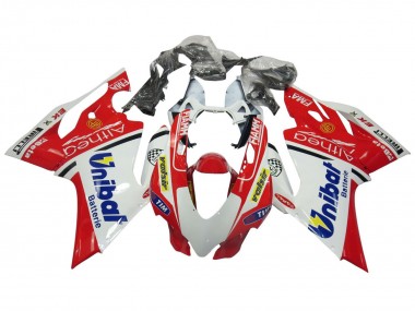 2011-2014 Ducati Panigale 899/1199 Motorcycle Fairings - White Red Blue Valsir Fiamm UK