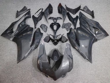 2015-2020 Ducati 959/1299 Motorcycle Fairings - Black Carbon Fiber Style UK