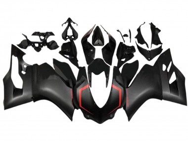 2015-2020 Ducati 1299 Motorcycle Fairings - Black Carbon Fiber Style Red UK