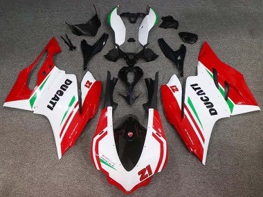 2015-2020 Ducati 959/1299 Motorcycle Fairings - White Red Green Glossy Black 21 UK