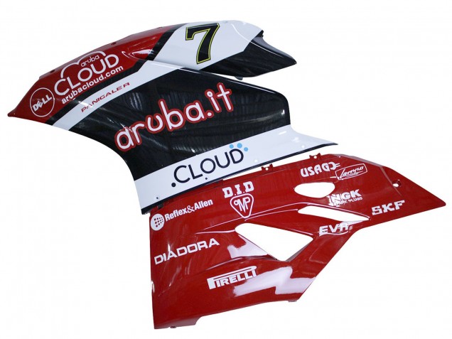 2015-2020 Ducati 959/1299 Motorcycle Fairings - White Red Black Aruba 7 UK