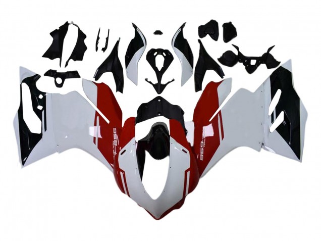 2015-2020 Ducati 959 Motorcycle Fairings Kits - White Red Glossy Black UK
