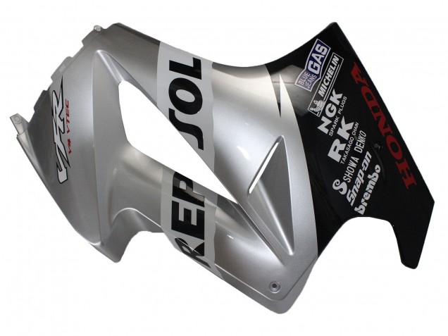 2002-2013 Honda VFR 800 Motorcycle Fairings - Silver Glossy Black Repsol UK