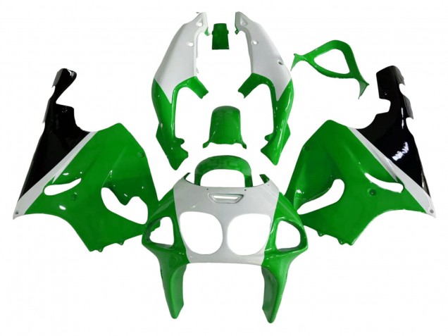 1996-2003 Kawasaki ZX7R Motorcycle Fairings - White Green Black UK