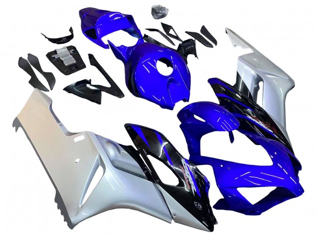 2004-2005 Honda CBR1000RR Motorcycle Fairings - Silver Blue Glossy Black UK