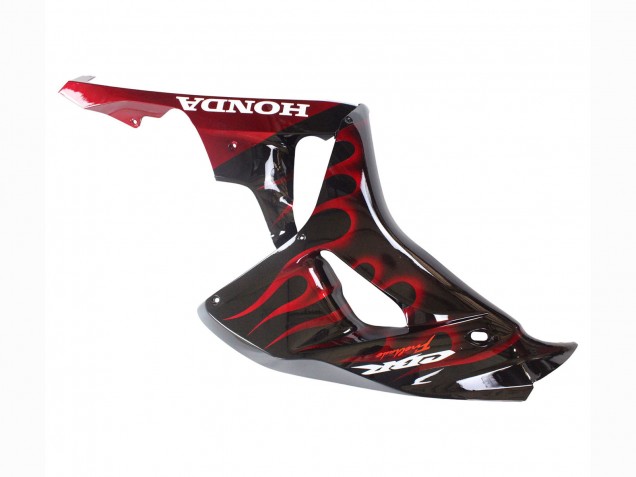 2006-2007 Honda CBR1000RR Motorcycle Fairing - Glossy Black Red Flame UK