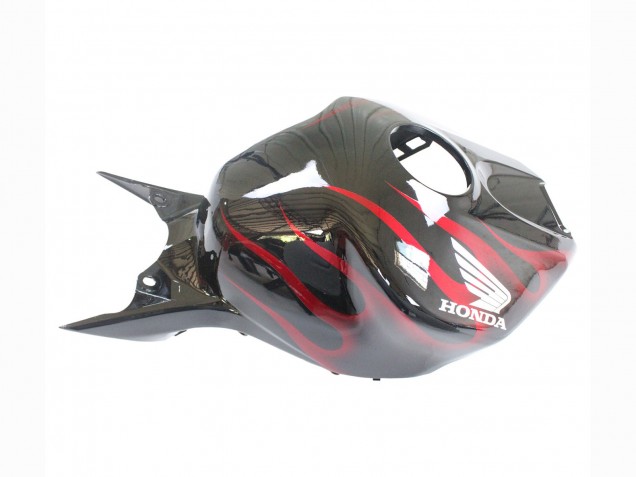 2006-2007 Honda CBR1000RR Motorcycle Fairing - Glossy Black Red Flame UK