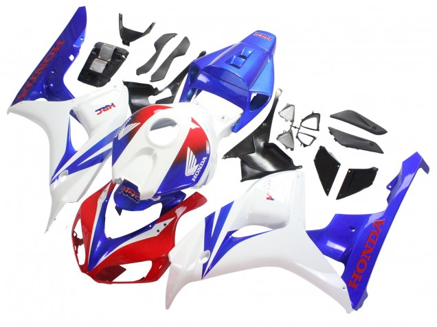 2006-2007 Honda CBR1000RR Motorcycle Fairing - White Red Blue HRC UK