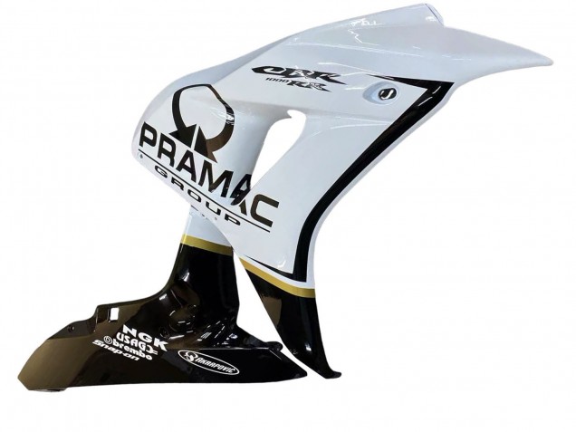 2006-2007 Honda CBR1000RR Motorcycle Fairings - White Glossy Black Pramac UK