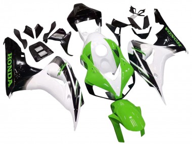 2006-2007 Honda CBR1000RR Motorcycle Fairing - White Green Glossy Black UK