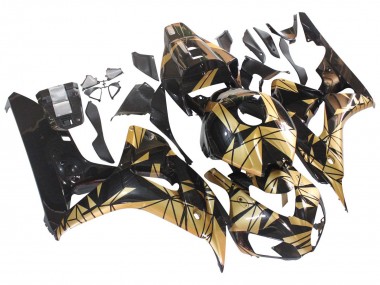 2006-2007 Honda CBR1000RR Motorcycle Fairings - Gold Glossy Black UK