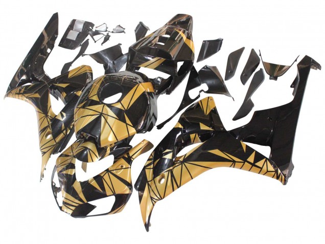 2006-2007 Honda CBR1000RR Motorcycle Fairings - Gold Glossy Black UK
