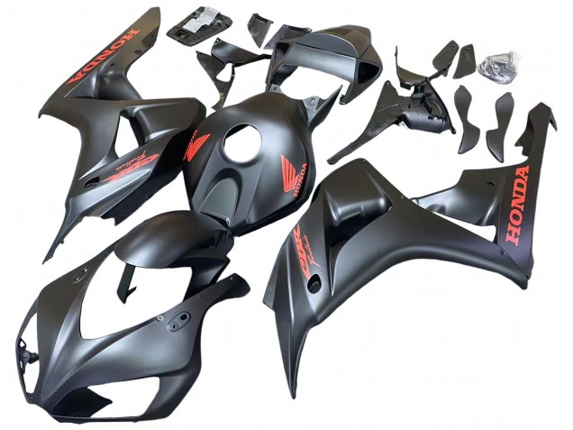 2006-2007 Honda CBR1000RR Motorcycle Fairings - Matte Black Red Decals UK