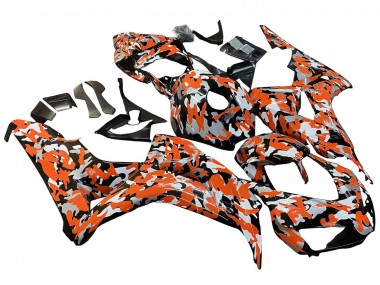 2006-2007 Honda CBR1000RR Motorcycle Fairings - Black Orange Silver Camouflage UK