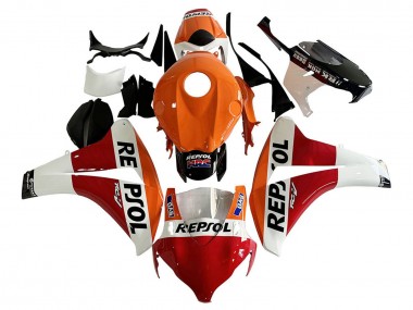 2008-2011 Honda CBR1000RR Motorcycle Fairing - Orange White Red Glossy Black Repsol HRC UK