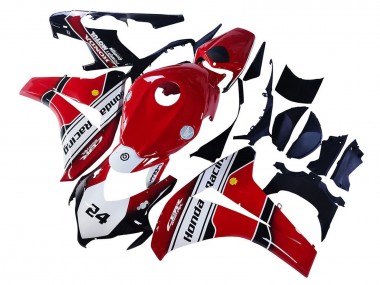 2008-2011 Honda CBR1000RR Motorcycle Fairings - White Red Glossy Black Racing 24 UK