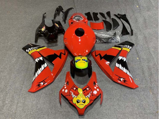 2008-2011 Honda CBR1000RR Motorcycle Fairings - Red Yellow Glossy Black Shark UK