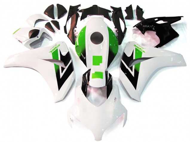 2008-2011 Honda CBR1000RR Motorcycle Fairing - White Green Glossy Black UK