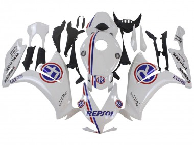 2012-2016 Honda CBR1000RR Motorcycle Fairings - White Blue Red Repsol UK