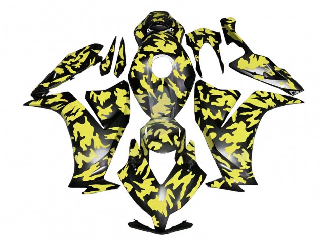 2012-2016 Honda CBR1000RR Motorcycle Fairings - Yellow Grey Black Camouflage UK