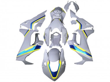 2017-2023 Honda CBR1000RR Motorcycle Fairings - White Blue Yellow UK