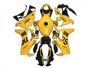 2017-2023 Honda CBR1000RR Motorcycle Fairings - Yellow Glossy Black Supreme 84 UK