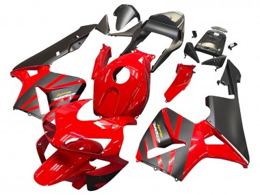 2003-2004 Honda CBR600RR Motorcycle Fairings - Red Matte Black Racing UK