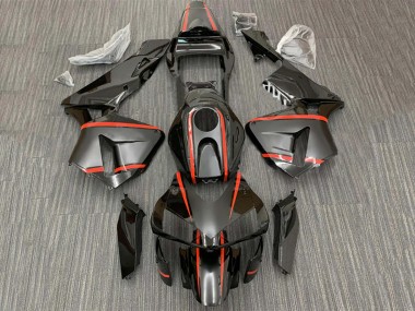 2003-2004 Honda CBR600RR Motorcycle Fairings - Glossy Black Red Stripe UK