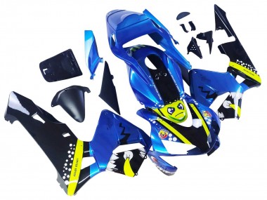 2003-2004 Honda CBR600RR Motorcycle Fairings - Blue Neon Yellow Glossy Black Shark UK
