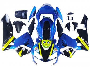 2003-2004 Honda CBR600RR Motorcycle Fairings - Blue Neon Yellow Glossy Black Shark UK