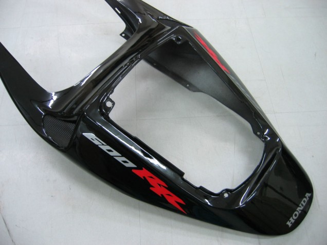 2005-2006 Honda CBR600RR Motorcycle Fairings - Glossy Black Grey Flame UK