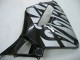 2005-2006 Honda CBR600RR Motorcycle Fairings - Glossy Black Grey Flame UK