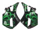 2005-2006 Honda CBR600RR Motorcycle Fairings - Glossy Black Green Flame UK