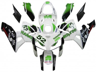 2005-2006 Honda CBR600RR Motorcycle Fairings - Green White Black hannspree 52 UK
