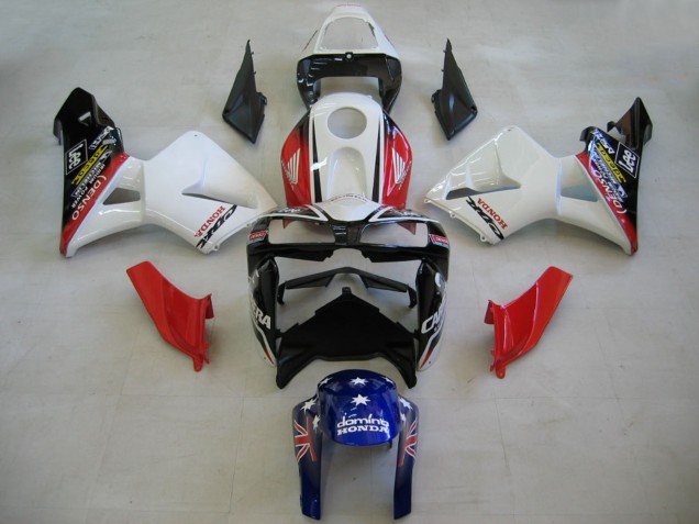 2005-2006 Honda CBR600RR Motorcycle Fairings - Red White Blue DENSO UK