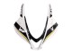 2007-2008 Honda CBR600RR Motorcycle Fairing - White Gold Glossy Black Playboy UK