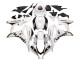 2007-2008 Honda CBR600RR Motorcycle Fairing - White Gold Glossy Black Playboy UK