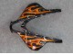 2007-2008 Honda CBR600RR Motorcycle Fairings - Glossy Black Orange Flame UK