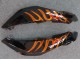 2007-2008 Honda CBR600RR Motorcycle Fairings - Glossy Black Orange Flame UK
