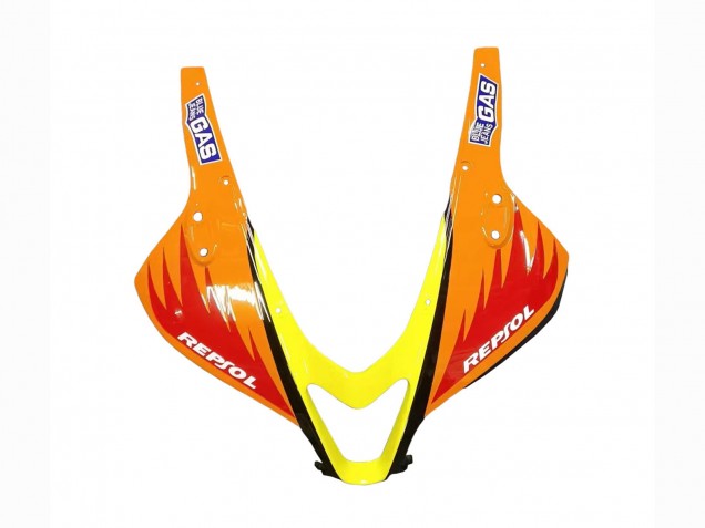 2007-2008 Honda CBR600RR Motorcycle Fairings - Yellow Orange Glossy Black Rossi Repsol UK