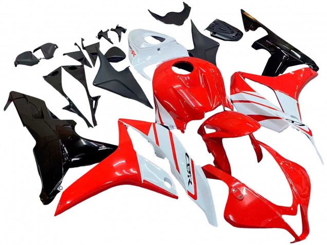 2007-2008 Honda CBR600RR Motorcycle Fairing - White Red Glossy Black UK