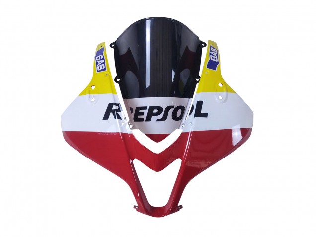 2007-2008 Honda CBR600RR Motorcycle Fairings - White Yellow Red Repsol HRC UK