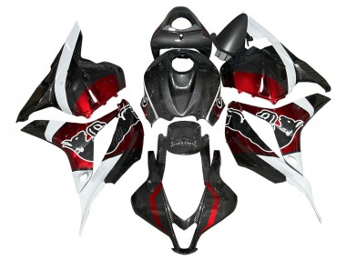 2009-2012 Honda CBR600RR Motorcycle Fairings - White Red Black Carbon Fiber UK