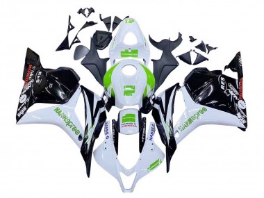 2009-2012 Honda CBR600RR Motorcycle Fairings - White Green Glossy Black Hannspree UK
