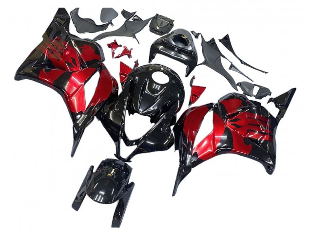 2009-2012 Honda CBR600RR Motorcycle Fairings - Red Glossy Black UK