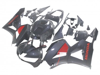 2013-2023 Honda CBR600RR Motorcycle Fairings - Black Carbon Fiber Red UK