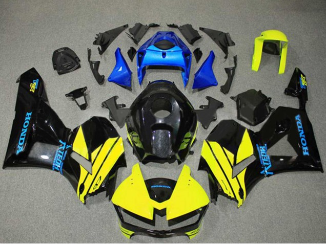 2013-2023 Honda CBR600RR Motorcycle Fairings - Blue Yellow Glossy Black UK