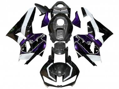 2013-2023 Honda CBR600RR Motorcycle Fairings - Black Carbon Fiber White Purple Red Bull UK