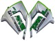 2004-2005 Kawasaki ZX10R Motorcycle Fairings - Green Silver Black 69 UK