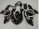 2006-2007 Kawasaki ZX10R Motorcycle Fairings - Glossy Black White Circle UK